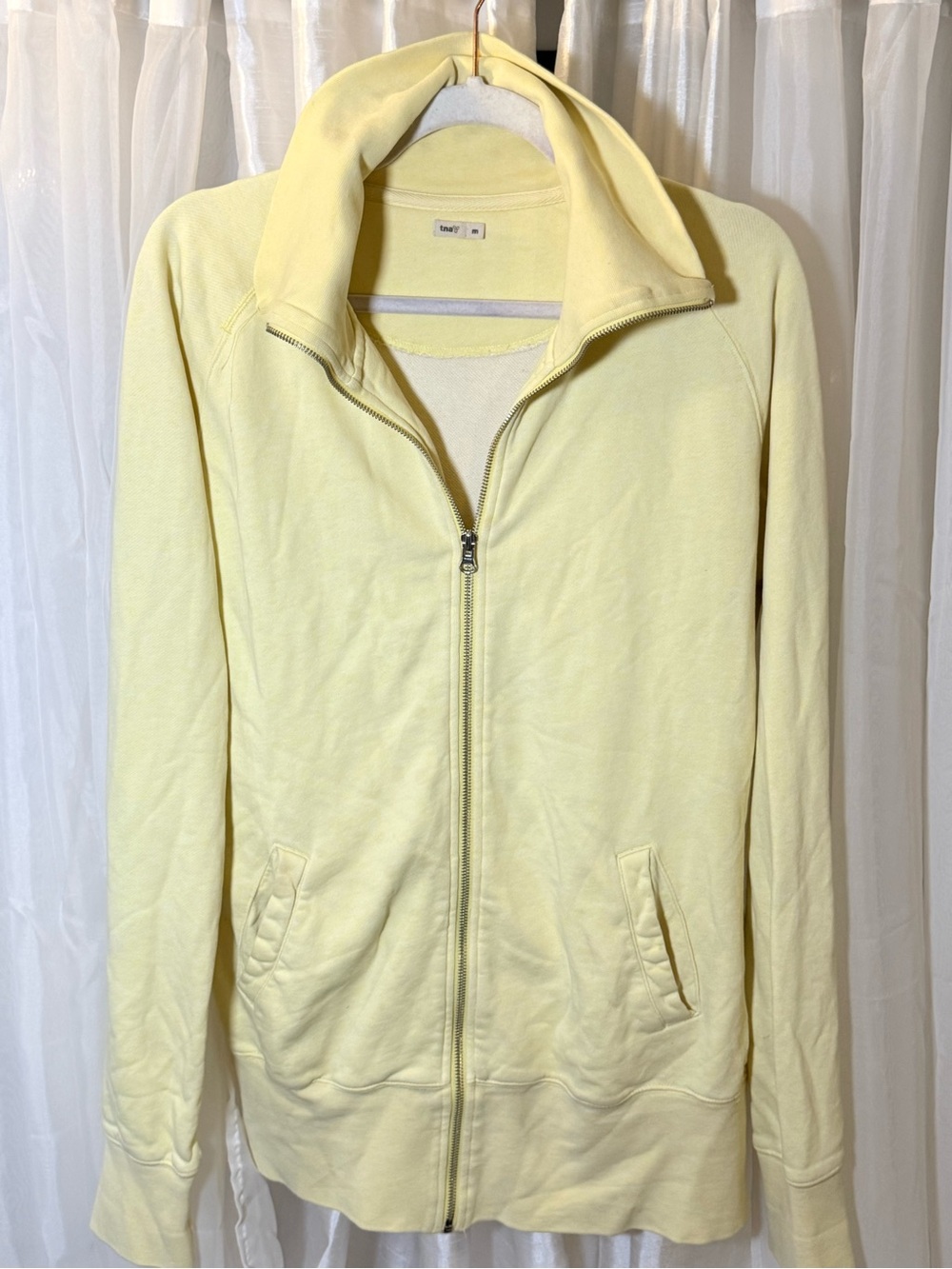 Light Yellow Full-Zip Jacket - Picture 3 of 4